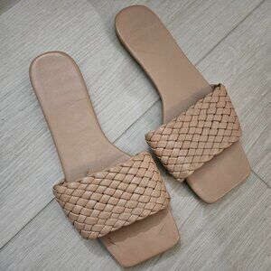 Cute beige flat sandals